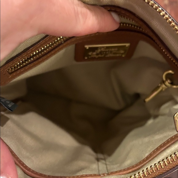 Ralph Lauren Red and Tan Crossbody Bag - Picture 5 of 11